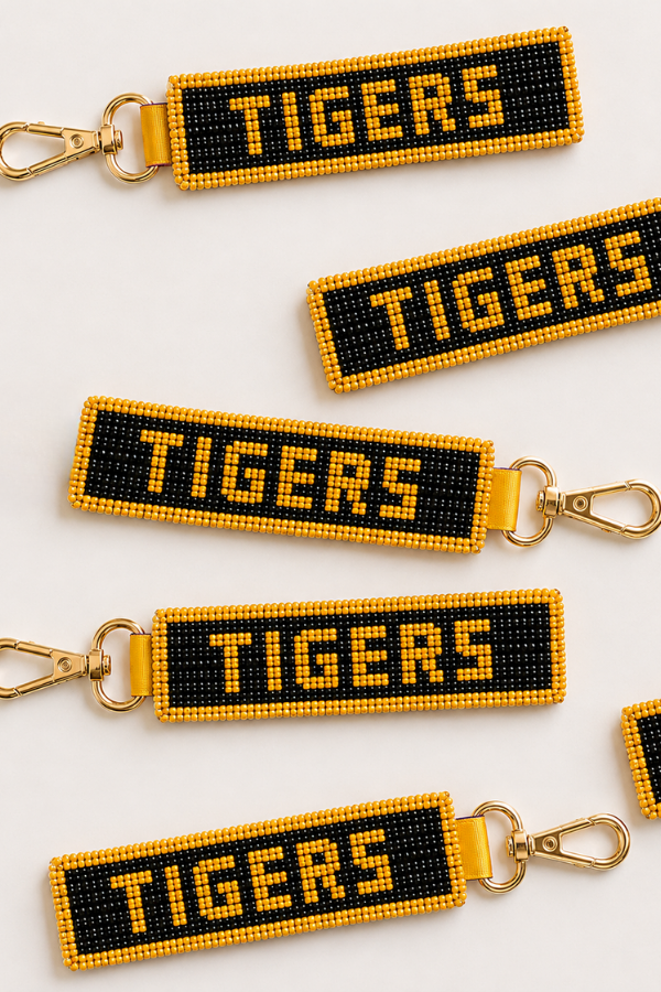 SC - ETA 9/30-10/14 Mizzou Tigers Beaded Keychain