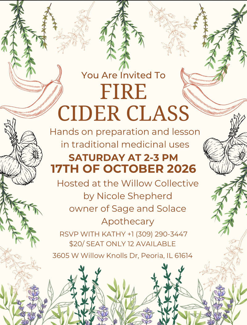 Fire Cider Class with Sage and Solace Apothecary - October 17
