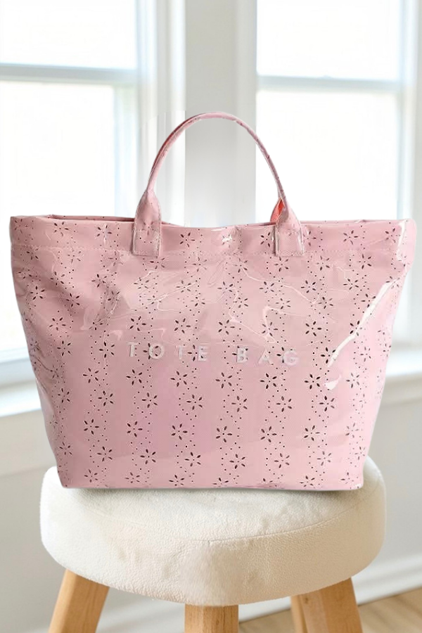 SC - Pink Eyelet TOTE BAG