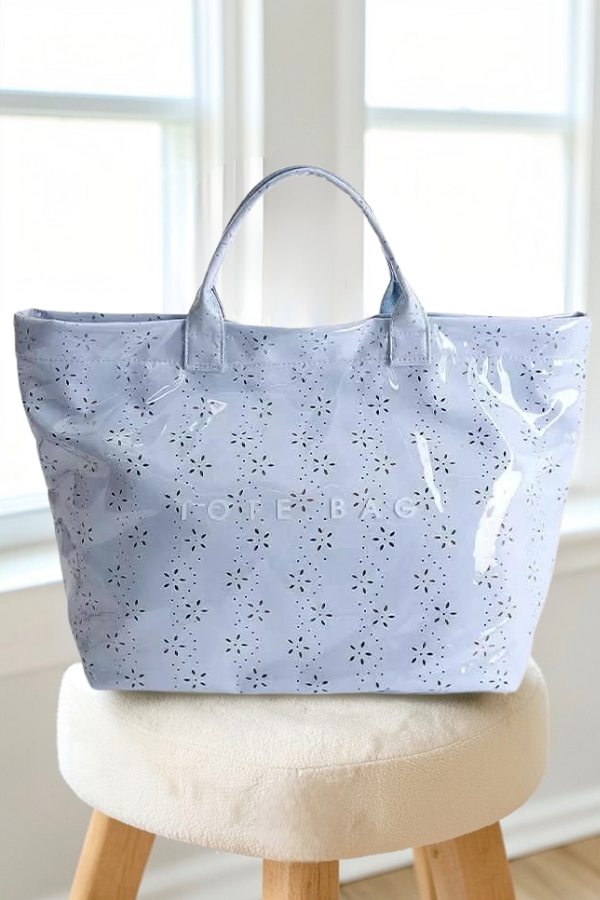 SC - Blue Eyelet TOTE BAG