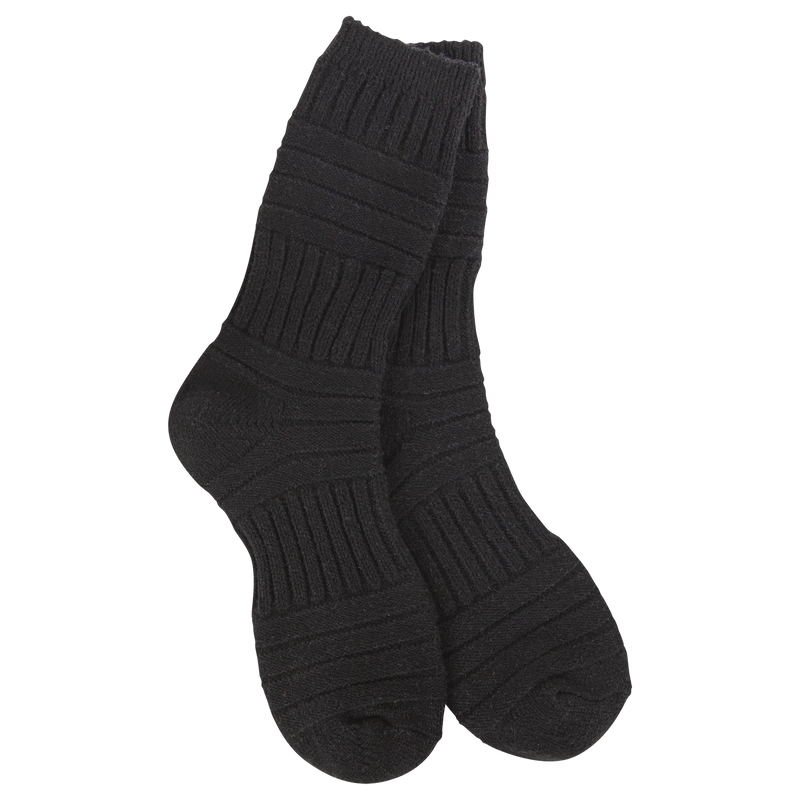 World's Softest Socks - Patch Crew in Black