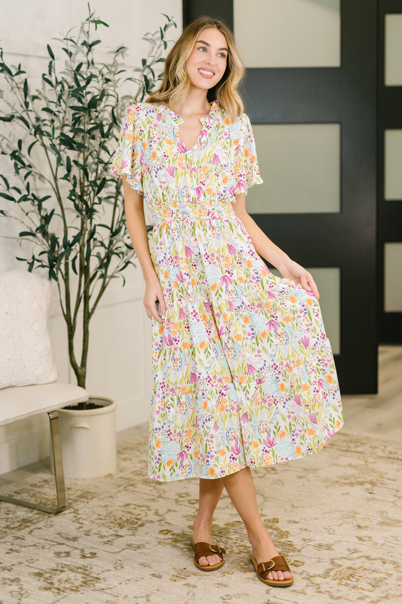 Wherever I Go Notch Neck Dress