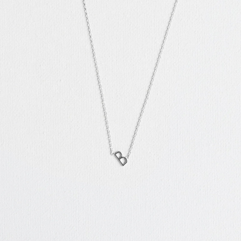 Initial Necklace Silver