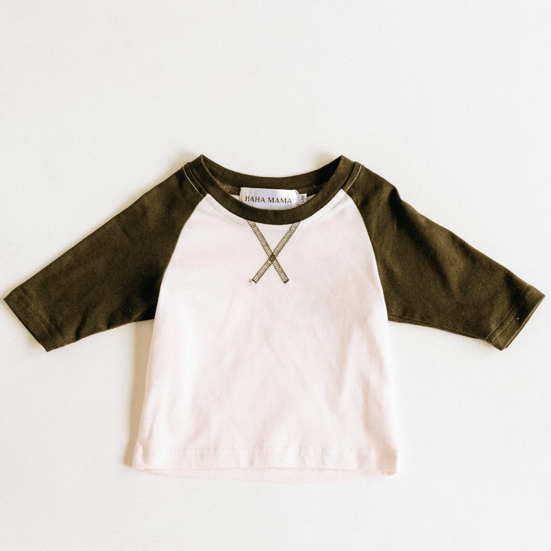 Raglan Baseball Tee Green - Infant