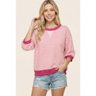 CONTRAST BANDED STRIPE SWEATSHIRT