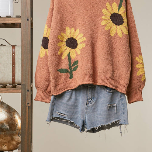 Sunlit Bloom Patch Sweater