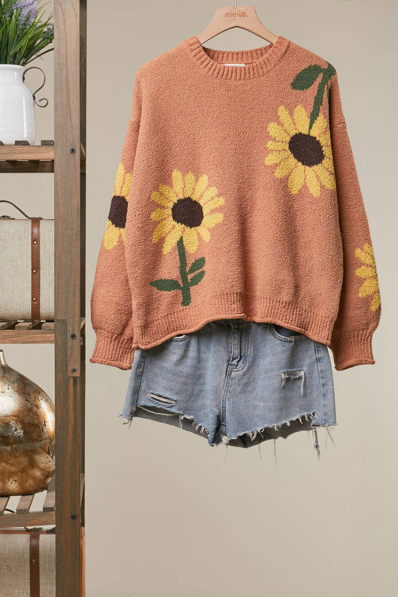 Sunlit Bloom Patch Sweater