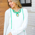 Feeling It Kelly Green Clover Cut Out Terry Hoodie
