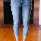 Judy Blue Medium Wash Mid Rise Skinny Capri