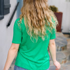 Saint Patrick Asymmetrical Sequin Banded V Neck Top