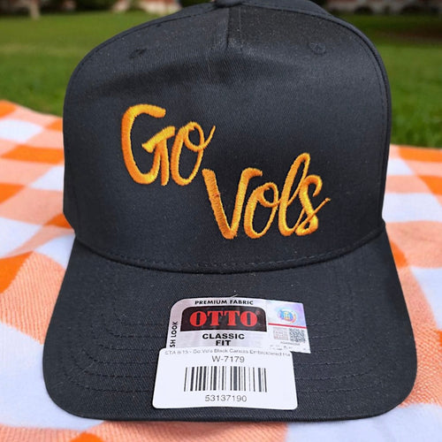 SC - Go Vols Black Canvas Embroidered Hat