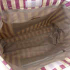SC - Pink and Beige Striped TOTE BAG