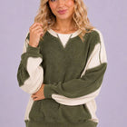 Color Block Exposed Seam Sweatshirt