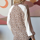 Animal Print V Neck Pullover Top