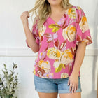 Floral Muse V Neck Blouse