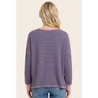 OVERSIZED TERRY STRIPE SWEATSHIRT