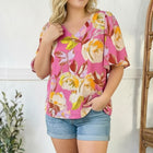 Floral Muse V Neck Blouse