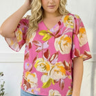Floral Muse V Neck Blouse