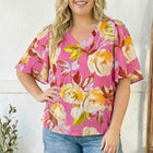 Floral Muse V Neck Blouse