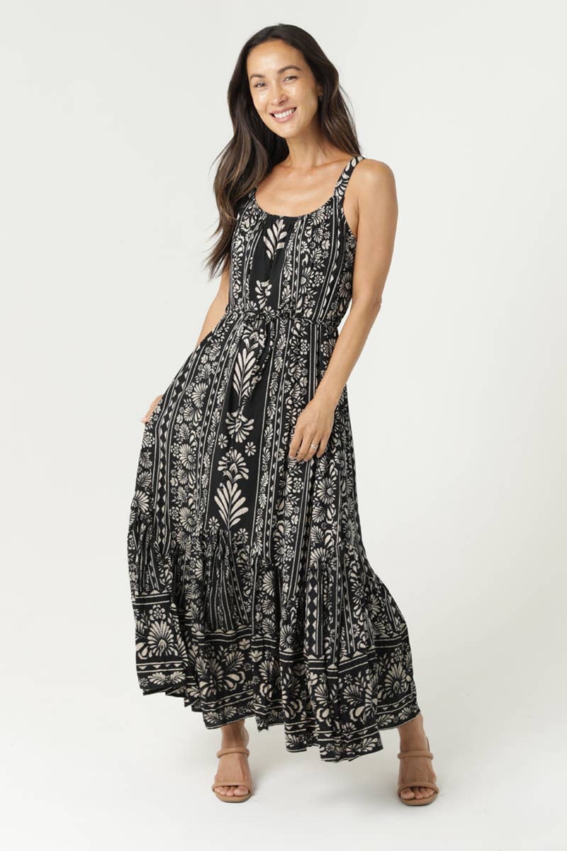 PRINTED MAXI TANK DRESS