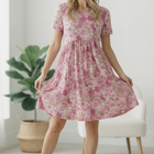 In the Sunshine Fuchsia Babydoll Dress