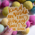 Kind Words | handlettered sticker