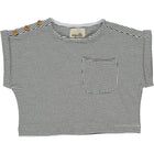 Crop Shirt in white/black stripe