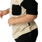 BAMBOO POCKET TEE - SAND COLOR BLOCK