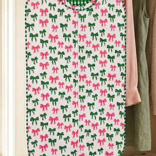 SC - ETA 7/30-8/13 Southern Belle Pink and Green Bow Garment Bag