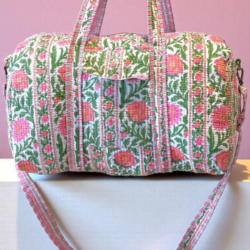 SC - ETA 2/10 - Eliana Pink Floral Duffel Bag