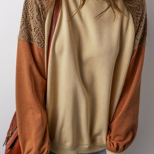 Color Block Long Sleeve Sweatshirt