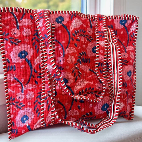 SC - Scarlet Blooms Floral Tote Bag