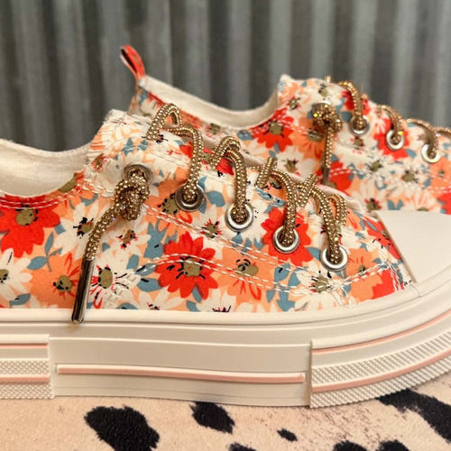 FLIRTY FLORAL SLIP ON SNEAKERS