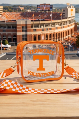 SC - ETA 6/24 - Tennessee Volunteers Orange Clear Crossbody Bag