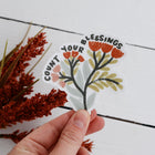 Count Your Blessings | handlettered sticker