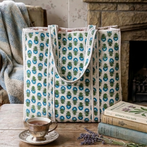 SC - Aster Floral Patterned Tote Bag