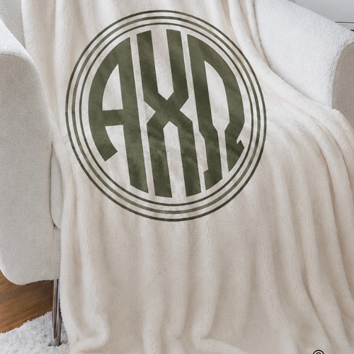 SC - ETA 8/28 - Alpha Chi Omega Monogram Blanket