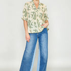 Willow Vine Ruffle Trim Blouse