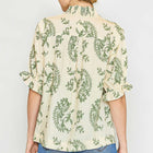Willow Vine Ruffle Trim Blouse