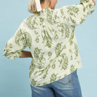 Plus Size Paisley Print V-Neck Top