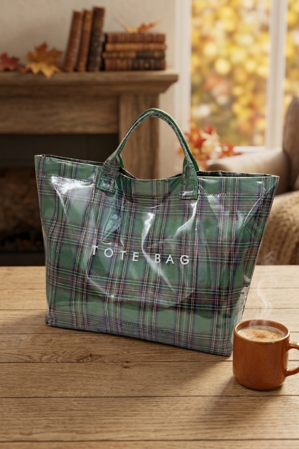 SC - ETA 9/8 - Green Plaid TOTE BAG
