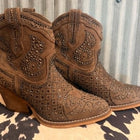 SHIMMERING COUNTRY GIRL RHINESTONE BROWN BOOTS