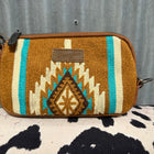 BROWN WRANGLER MINI SOUTHWESTERN KNITTED CROSSBODY/WALLET