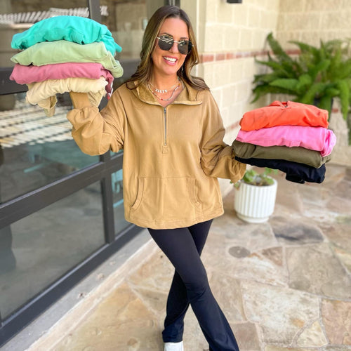 PREORDER: Hendrick Half Zip Hoodie in Nine Colors