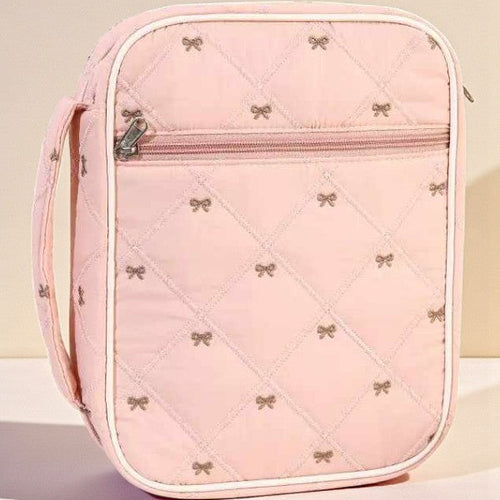 SC - Pink and Brown Bow Bible Cover