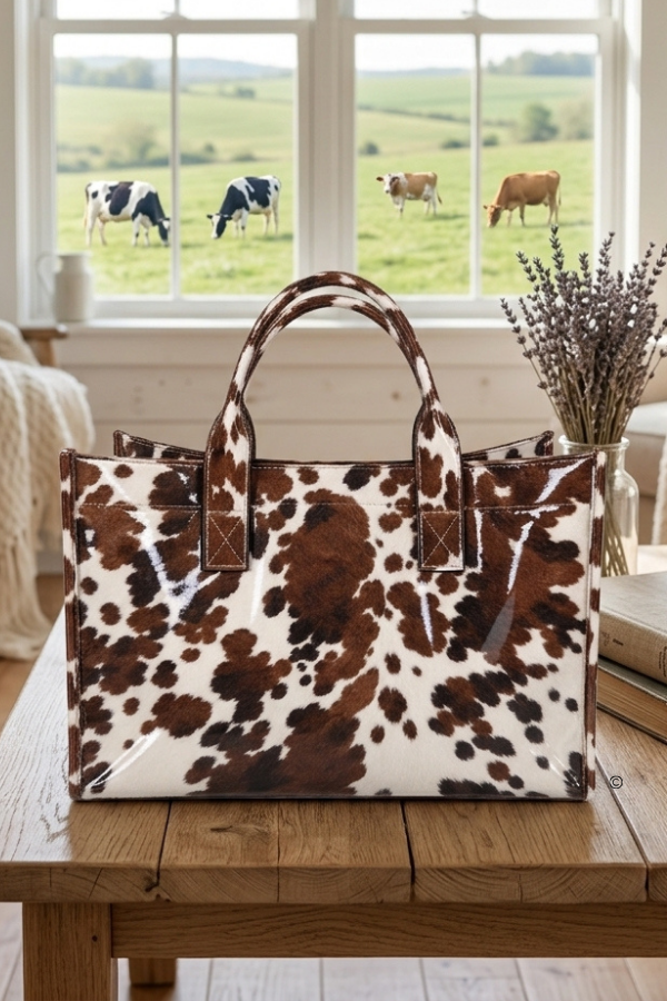 SC - ETA 10/29-11/12 The Cowhide Cutie Vinyl Tote Bag©