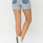 Judy Blue Full Size Color Block Denim Shorts