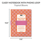 Tropical Blooms Casey Notebook with Phone Loop