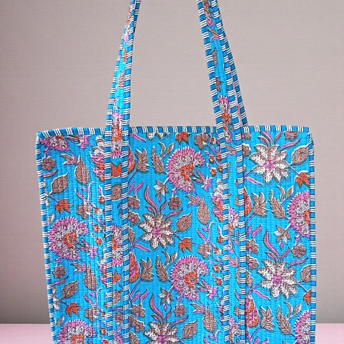 SC - ETA 1/30 - Beck Bright Blue Floral Tote Bag