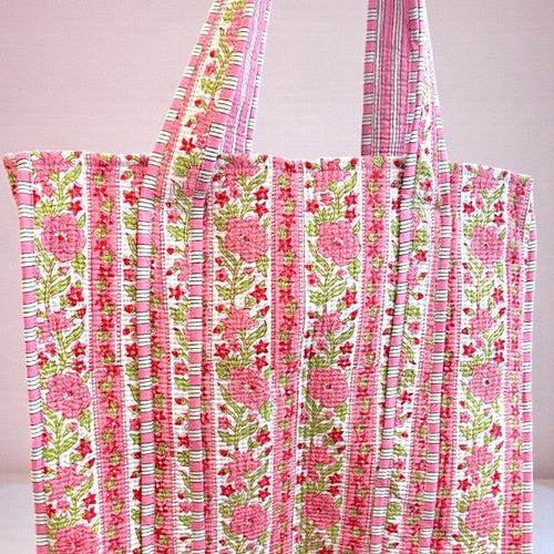 SC - ETA 2/20 - Ophelia Pink Floral Tote Bag
